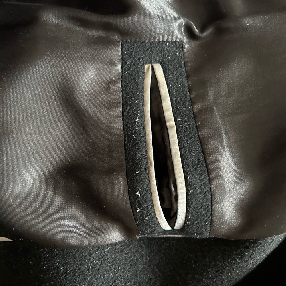 Calvin Klein Black Coat with Faux Fur - Picture 2 of 8